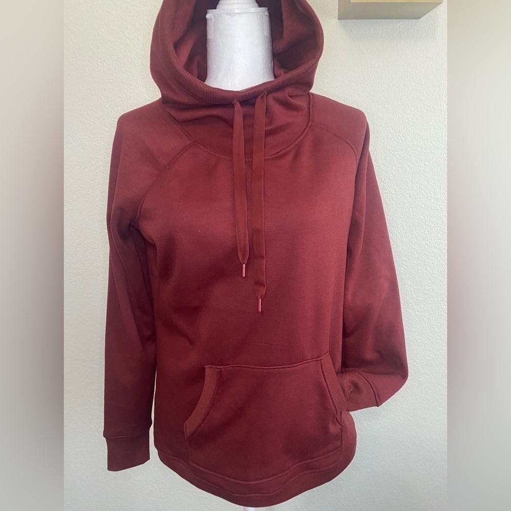90 Degrees by Reflex Burgundy Hoodie XS Fleece Inside EUC